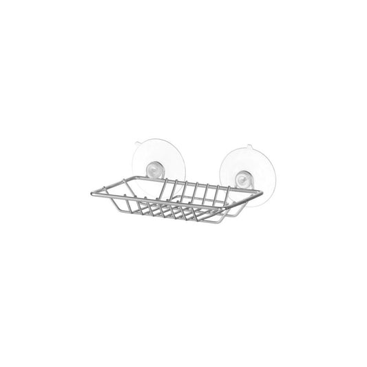 Bisk Niagara Chrome Soap Dish with Suction Cups 13 cm