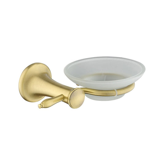 Ferro Antica White Soap Dish - Antique Bronze