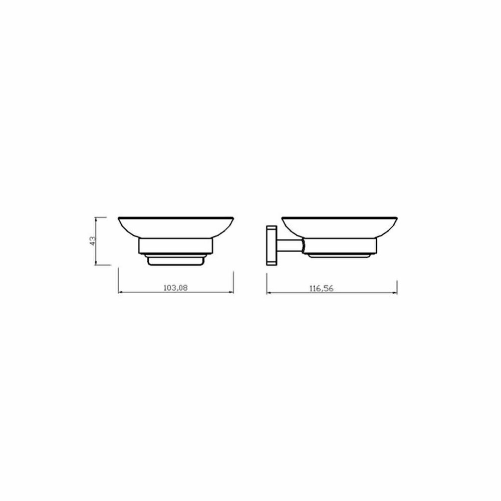Ferro Greta White - Black Soap Dispenser