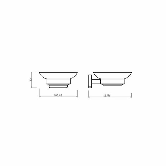 Ferro Greta White - Black Soap Dispenser