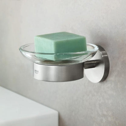 Савонера Grohe Essentials хром мат Supersteel - стъкло прозрачно