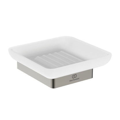 Soap dish Ideal Standard Atelier Conca square design Silver Storm