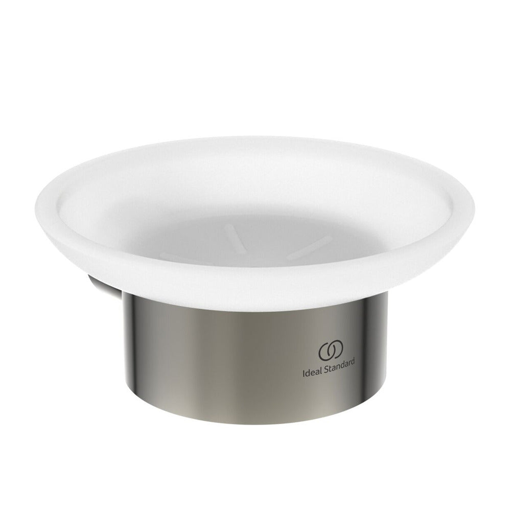 Soap dish Ideal Standard Atelier Conca round design Silver Storm