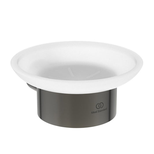 Soap dish Ideal Standard Atelier Conca round design Magnetic Grey