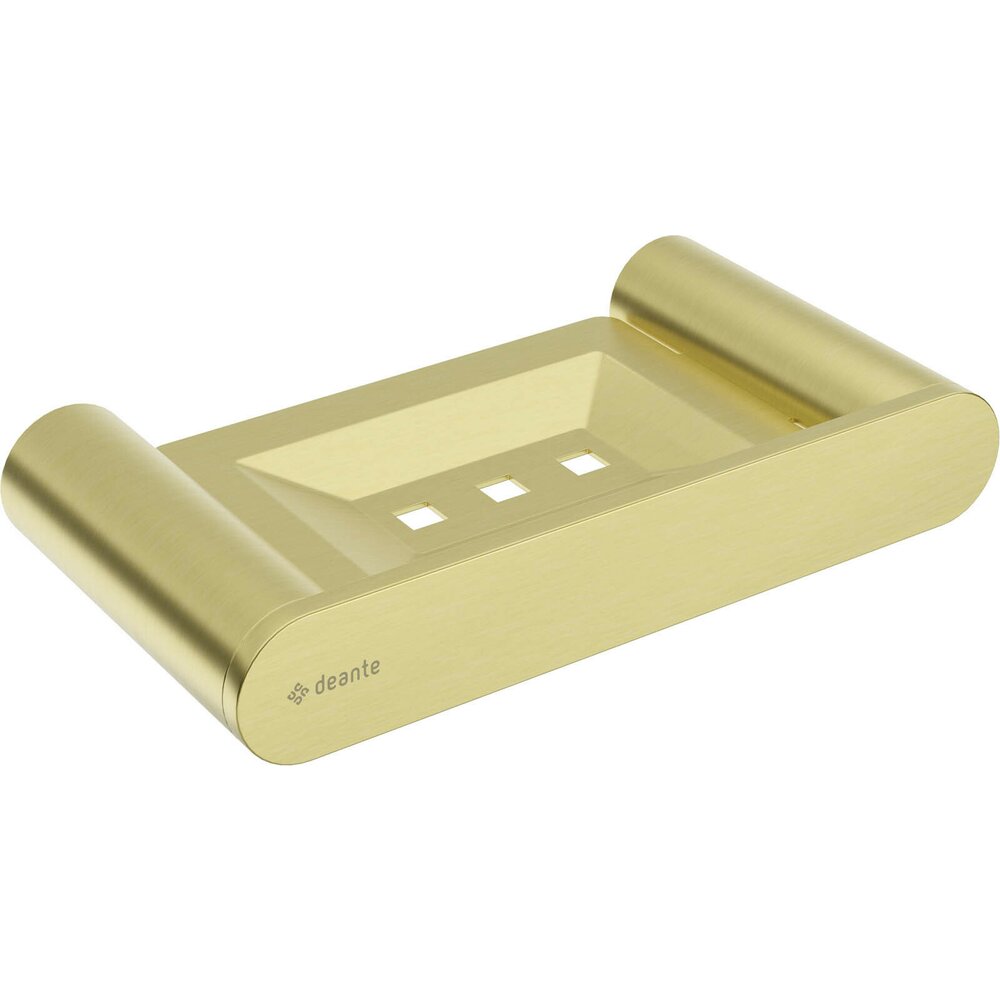Deante Round Brushed Gold Soap Dish