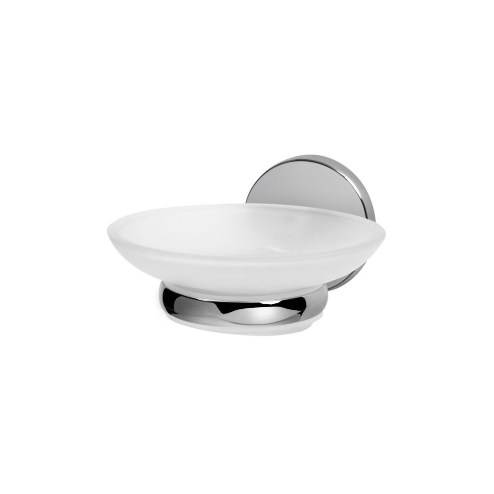 Bisk Chroma Chrome Glass Soap Dish