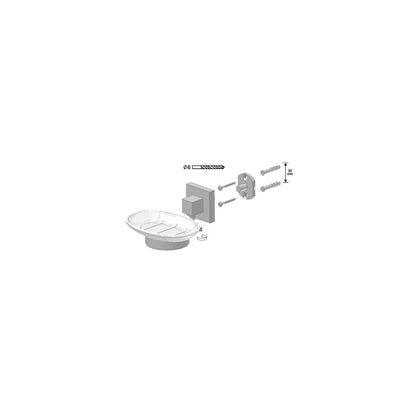 Bisk Arktik Satin Glass Soap Dish