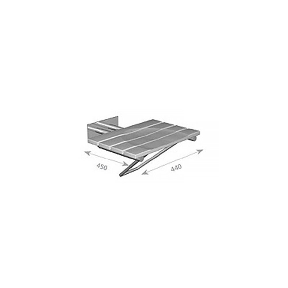 Ferro Metalia Help Folding Shower Chair Chrome for Disabled Persons