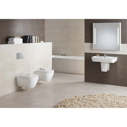 Gala Emma Square Semi-Pedestal for Washbasin Glossy White