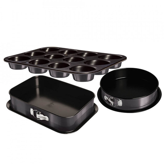 Комплект 3 тави за фурна Metallic Line Carbon Pro Edition BerlingerHaus BH 7637