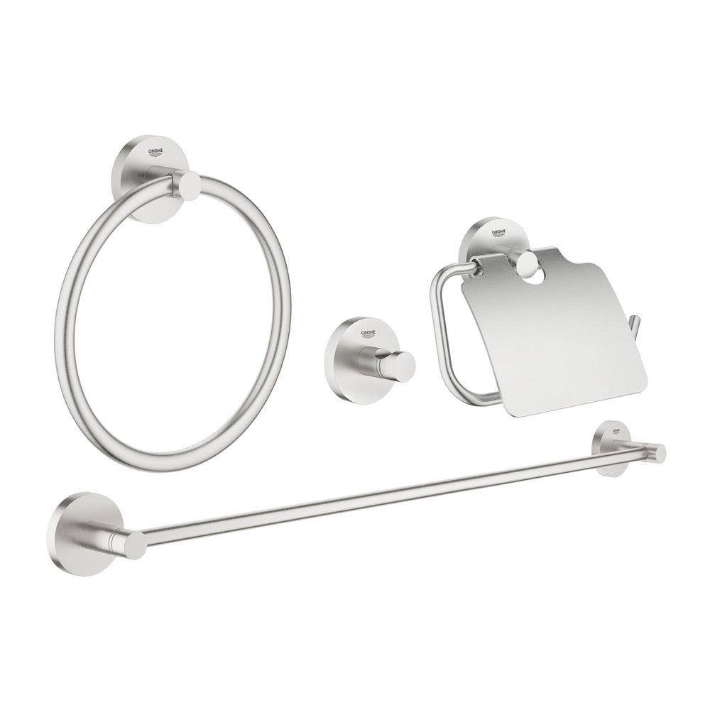 Комплект аксесоари Grohe Essentials 4 в 1 хром мат Supersteel