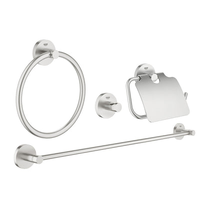 Комплект аксесоари Grohe Essentials 4 в 1 хром мат Supersteel