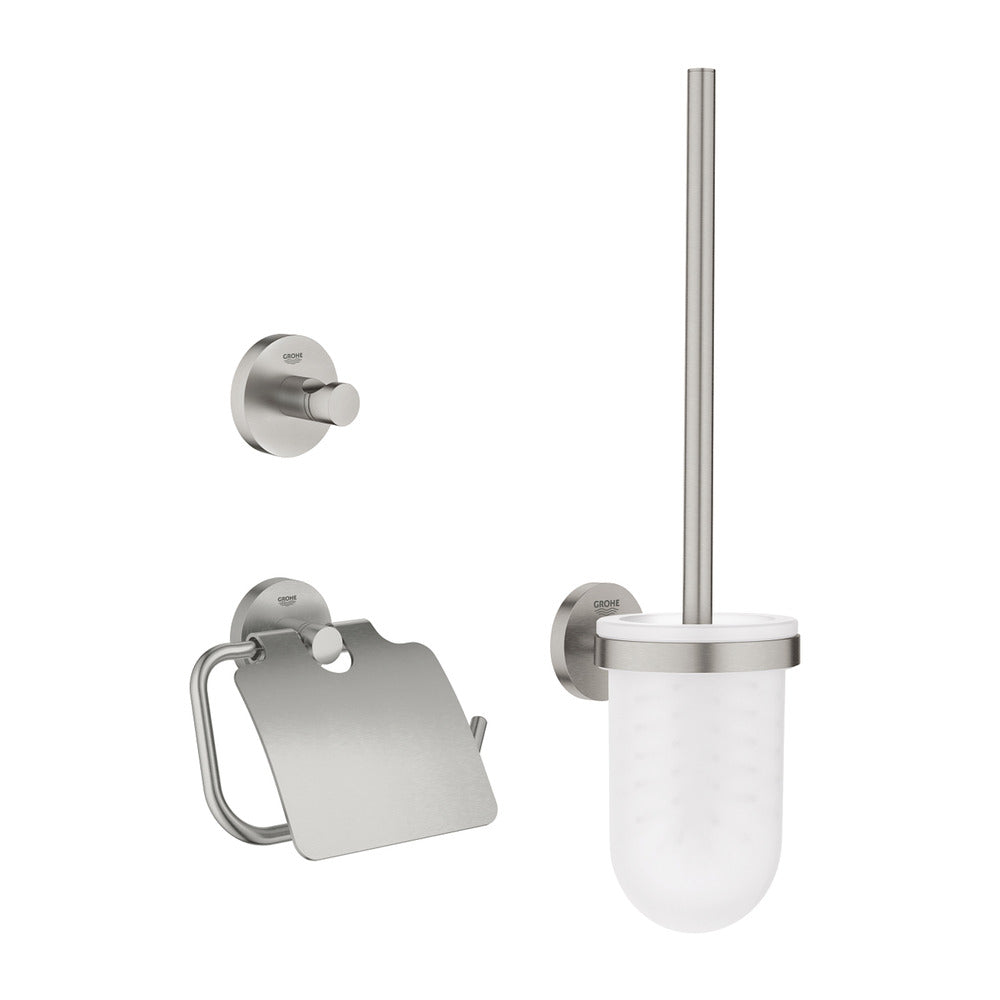 Комплект аксесоари Grohe Essentials City 3 в 1 хромирани Supersteel