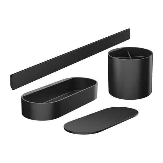 Hansgrohe AddStoris Matte Black 4-Piece Accessory Set