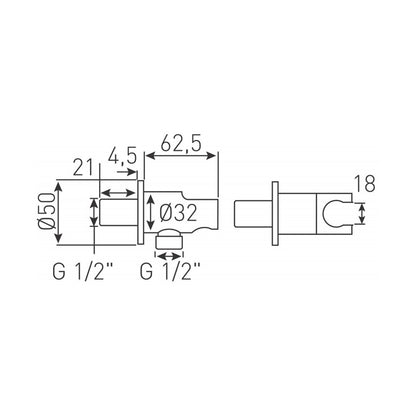 Ferro Algeo Faucet and Ferro Presso Chrome Shower Set