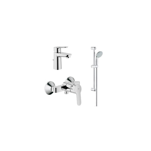 Grohe BauEdge Faucet and Shower Set in Chrome