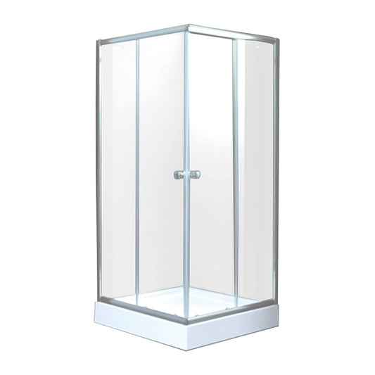 Invena Parla Square Shower Cabin with Sliding Doors 90x90 Chrome
