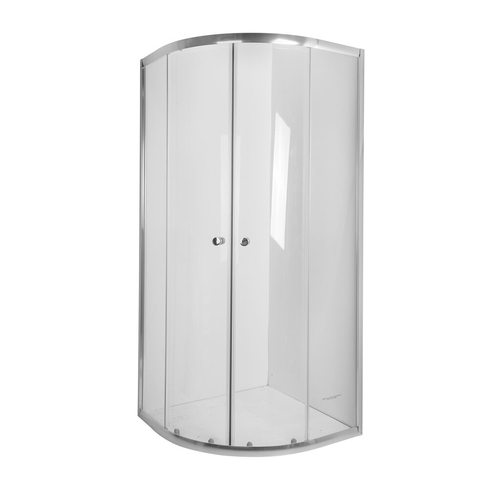 Invena Vitoria Semi-Round Shower Cabin with Sliding Doors 90x90 Chrome