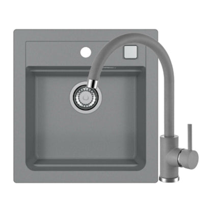 Сет за мивка за кухня композит Alveus Atrox 20 сив 47x50 см и батерия Kati