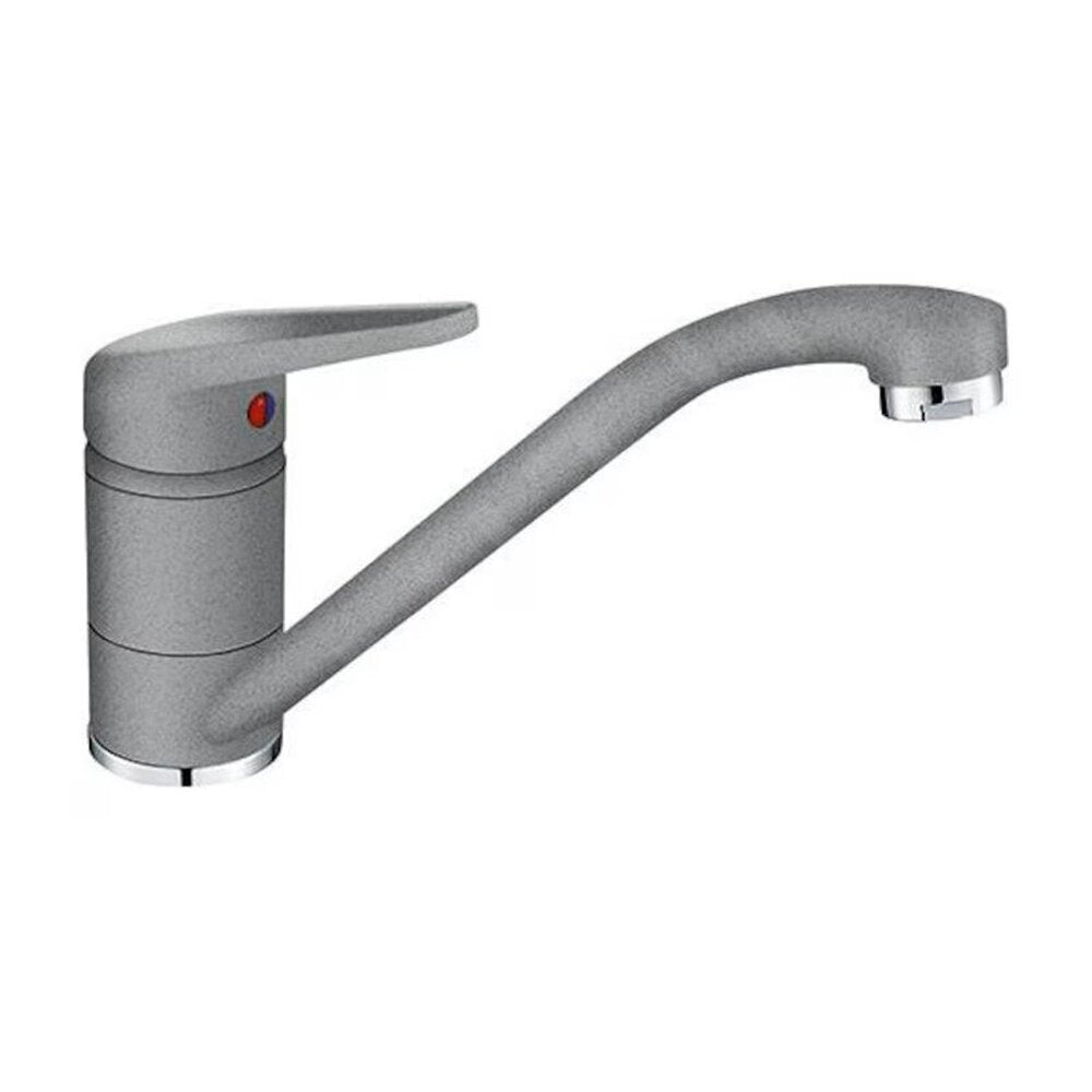 Композитна мивка за кухня Franke Basis 1 с едно корито и отцеждачка 62x50 cm, обратима, матово покритие Stone Grey с батерия