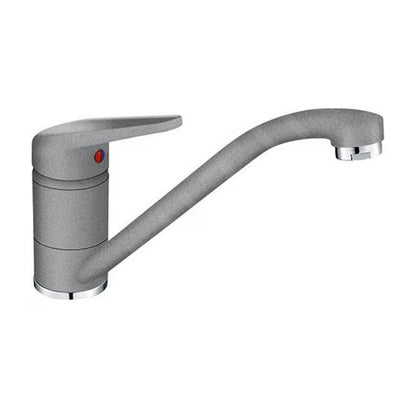 Композитна мивка за кухня Franke Basis 1 с едно корито и отцеждачка 62x50 cm, обратима, матово покритие Stone Grey с батерия