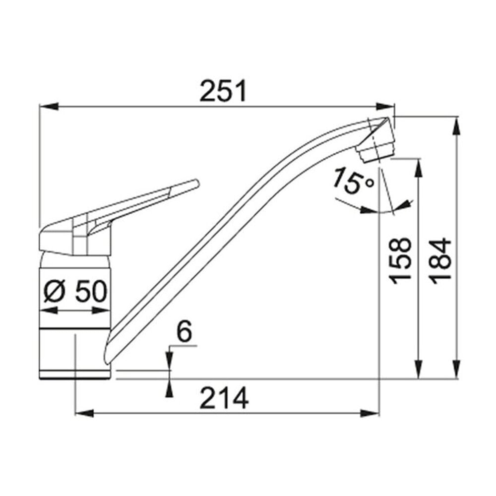 Композитна мивка за кухня Franke Basis 1 с едно корито и отцеждачка 62x50 cm, обратима, матово покритие Stone Grey с батерия