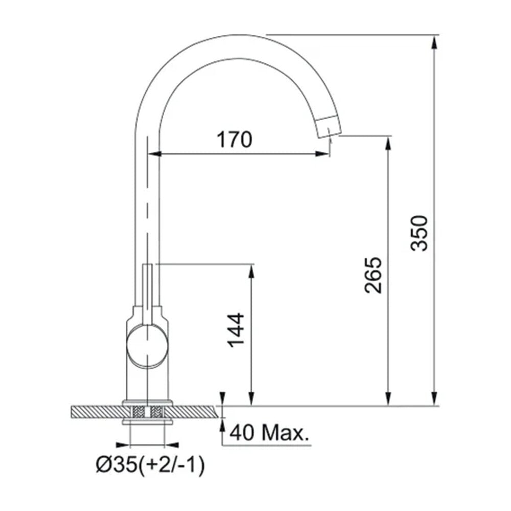 Комплект мивка за кухня композит Franke Basis 1 с една чаша и отцеждачка 86x50 cm матово черно покритие с батерия Pola
