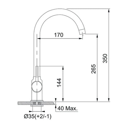 Комплект мивка за кухня композит Franke Basis 1 с една чаша и отцеждачка 86x50 cm матово черно покритие с батерия Pola