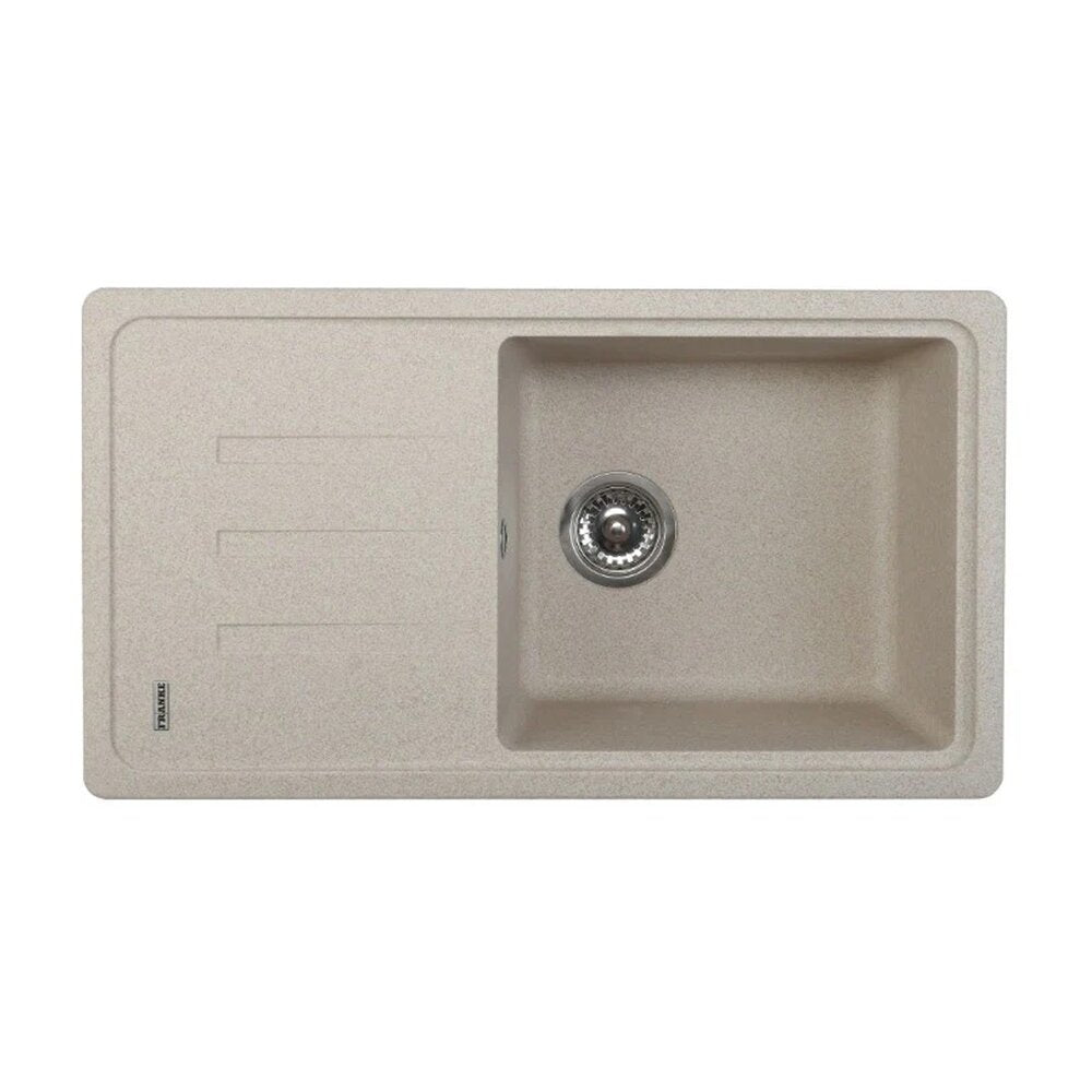 Комплект мивка за кухня композит Franke Malta Avena 1 с мивка и отцеждач 78x43.5 cm реверсивна матово бежово покритие плюс батерия