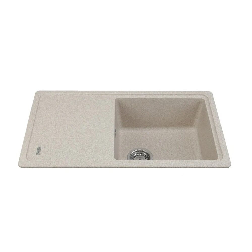 Комплект мивка за кухня композит Franke Malta Avena 1 с мивка и отцеждач 78x43.5 cm реверсивна матово бежово покритие плюс батерия