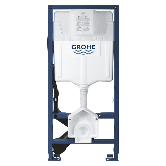 Grohe Sensia Arena Complete Set Wall-Hung Toilet, Arena Chrome Flush Plate, Soft-Close Seat and Electric Bidet, Grohe Rapid SL Tank, Automatic Washing Kit
