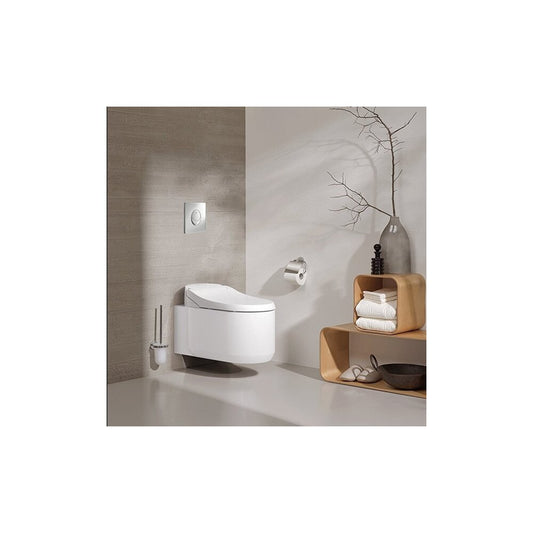 Grohe Sensia Arena Complete Set Wall-Hung Toilet, Skate Air Chrome Flush Plate, Soft-Close Seat and Electric Bidet, Grohe Rapid SL Tank, Automatic Flush Kit