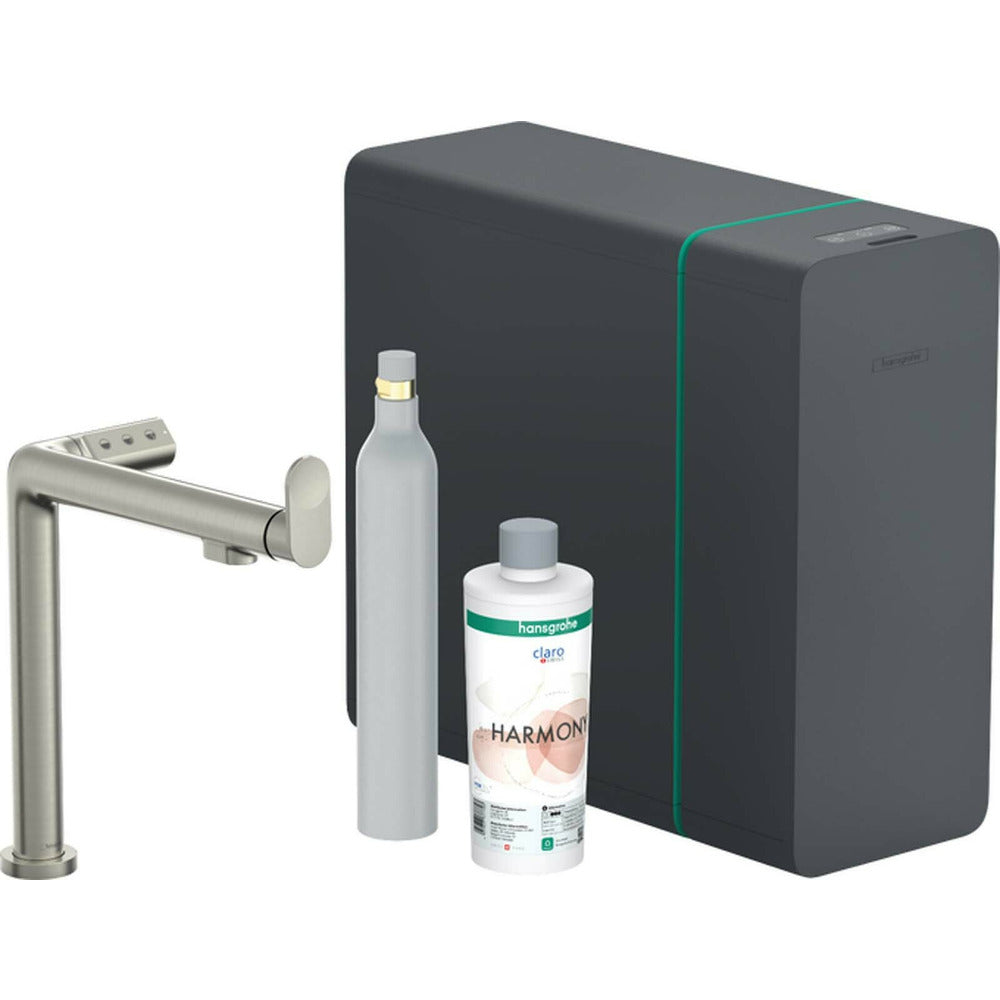 Brushed chrome set Hansgrohe Aquittura Select M91 SodaSystem 240 with 1 jet 76810670
