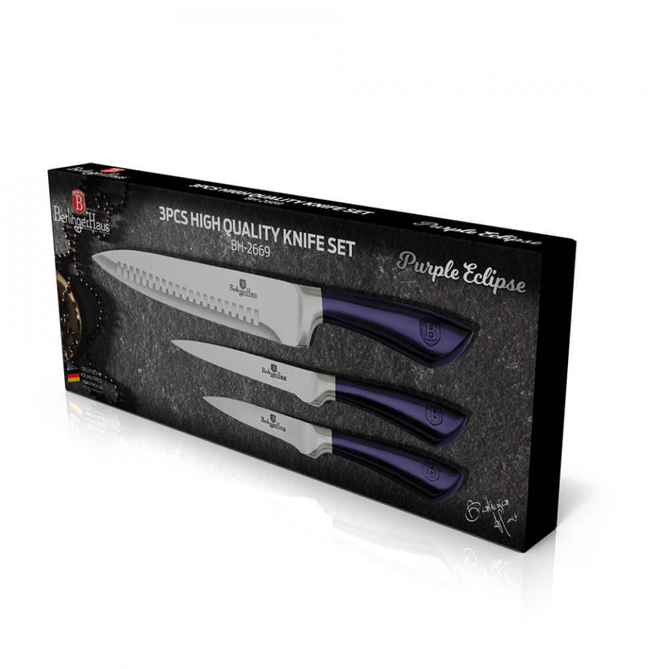 Комплект ножове (3 части) Purple Eclipse Collection BerlingerHaus BH 2669