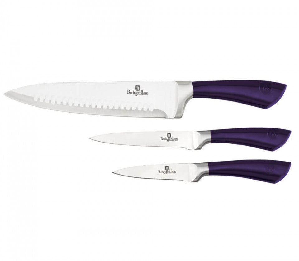 Комплект ножове (3 части) Purple Eclipse Collection BerlingerHaus BH 2669