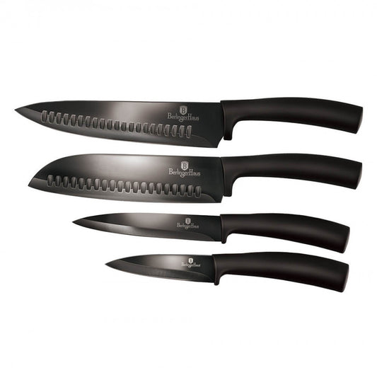 Комплект ножове (4 части) Metallic Line Shiny Black Edition BerlingerHaus BH 2647
