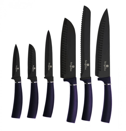 Комплект ножове (6 части) Metallic Line Shiny Black Edition BerlingerHaus BH 2649