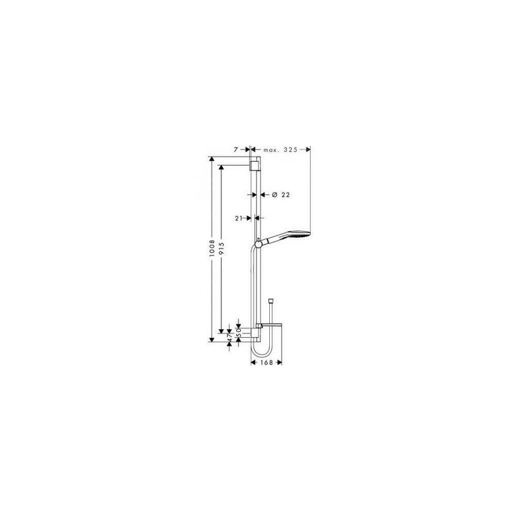 Hansgrohe Raindance Select E120 Shower Set with Bar 90 cm Chrome 3 Functions