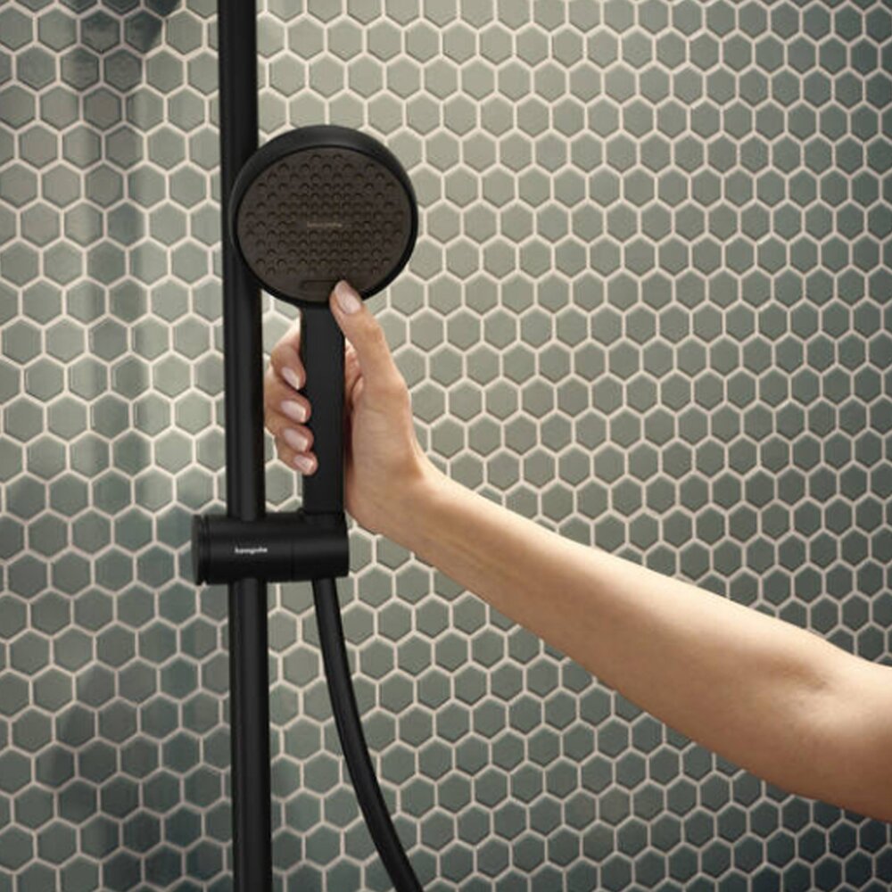 Комплект за душ с бар 65 cm Hansgrohe Activera Select S матово черен 2 функции EcoSmart