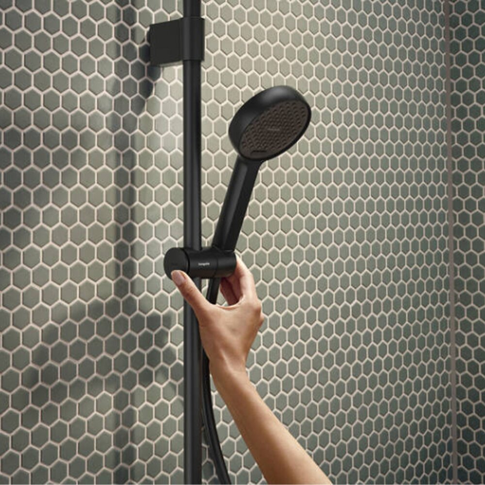 Комплект за душ с бар 65 cm Hansgrohe Activera Select S матово черен 2 функции EcoSmart