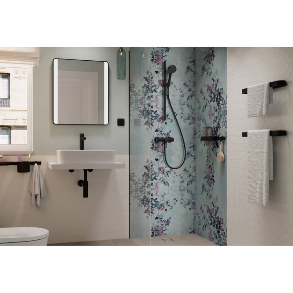 Комплект за душ с бар 65 cm Hansgrohe Activera Select S матово черен 2 функции EcoSmart