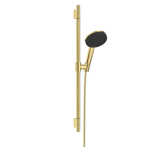 Комплект за душ с бар 65 cm Hansgrohe Raindance Alive Select S лъскав златист 3 функции EcoSmart