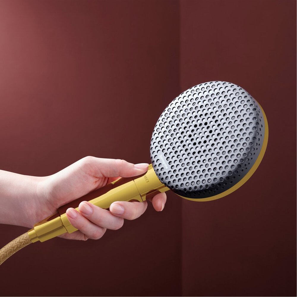 Комплект за душ с бар 65 cm Hansgrohe Raindance Alive Select S лъскав златист 3 функции EcoSmart