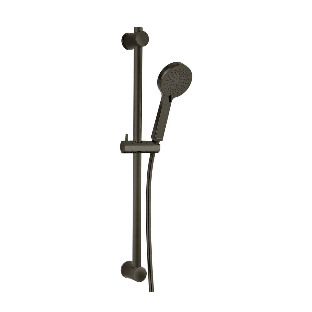 Комплект за душ с бар 70 cm Ferro Rillo Gun Metal мат 3 функции