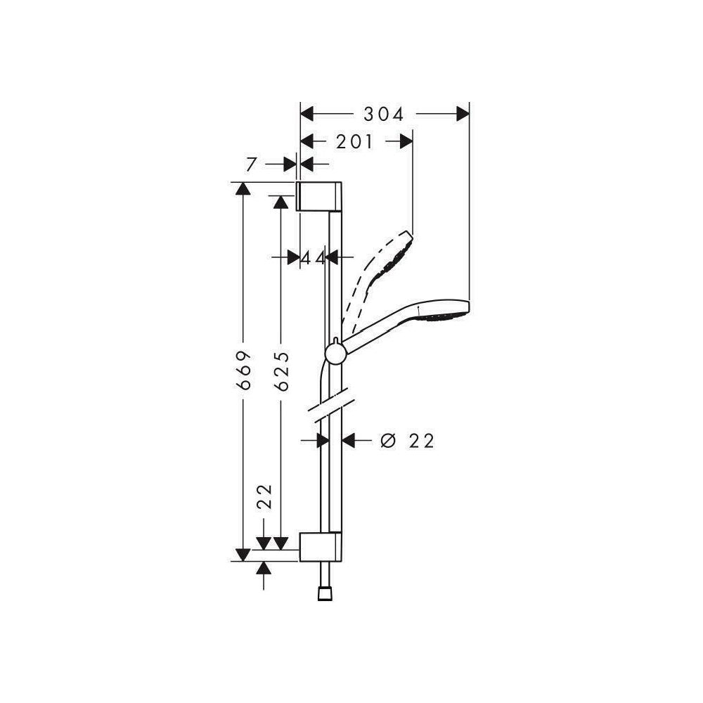 Hansgrohe Croma Select S Vario 65 Shower Set Chrome