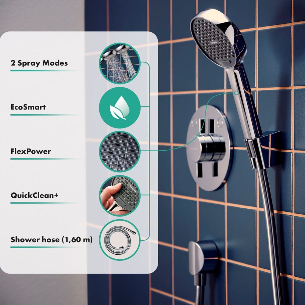 Душ комплект с ръчен душ Hansgrohe Activera Select S хром гланц 2 функции EcoSmart