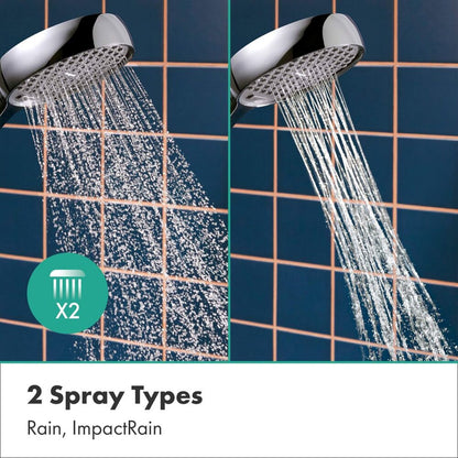 Душ комплект с ръчен душ Hansgrohe Activera Select S хром гланц 2 функции EcoSmart