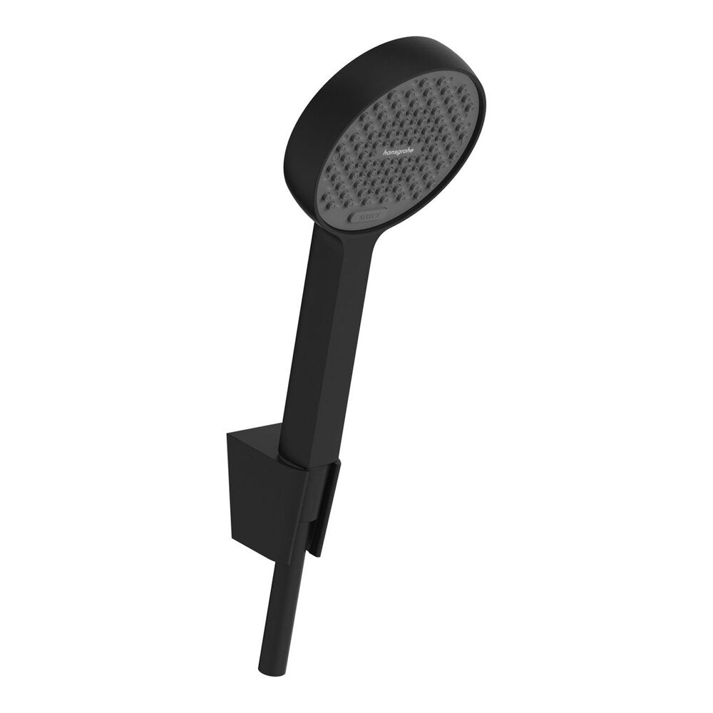 Душ комплект с портър Hansgrohe Activera Select S черен мат 2 функции EcoSmart