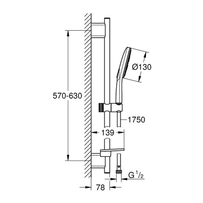 GROHE Rainshower 130 SmartActive Shower Set