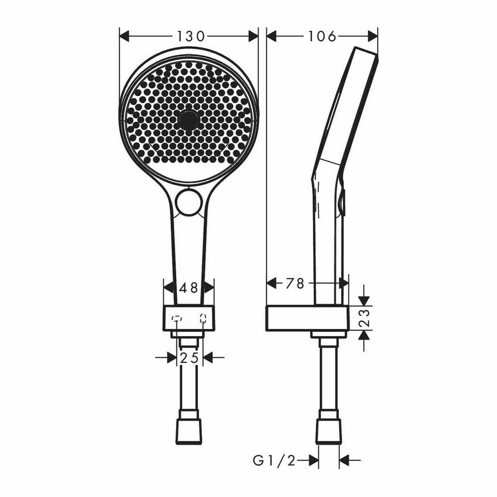 Сет за душ с портрет Hansgrohe Rainfinity 130 бял мат 3 функции